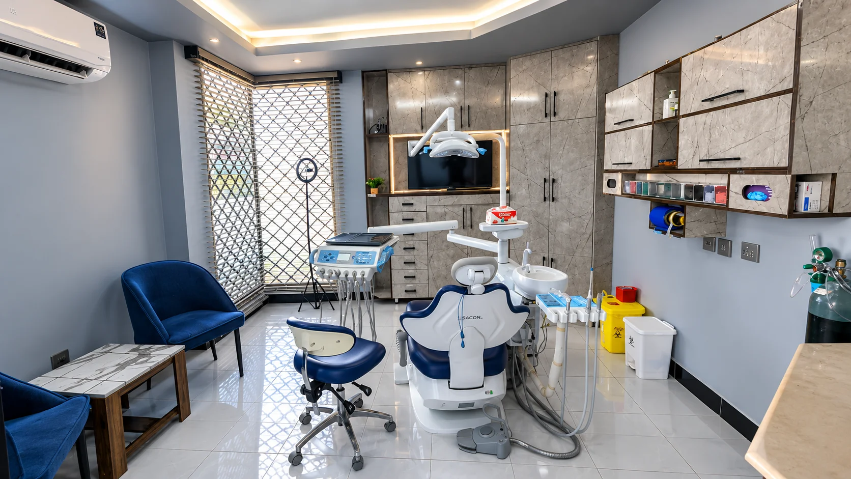 Modern dental treatment operatory with advanced equipment at Premier Dental Care