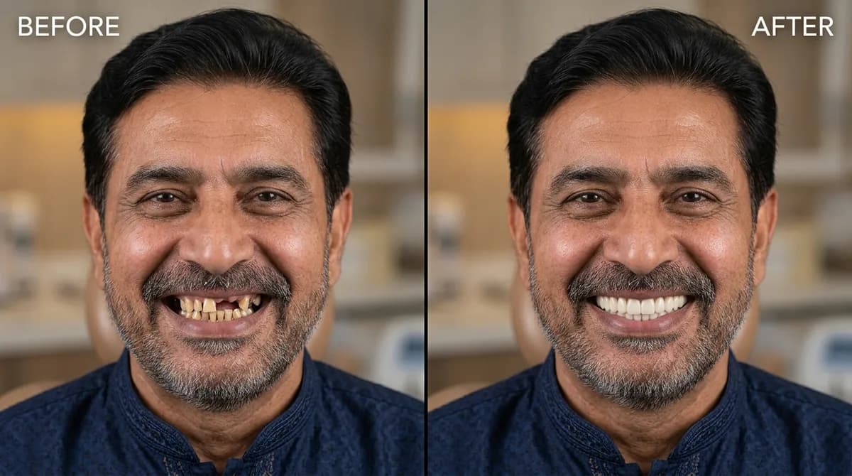 Full smile makeover aesthetic consultation and planning in Rahim Yar Khan
