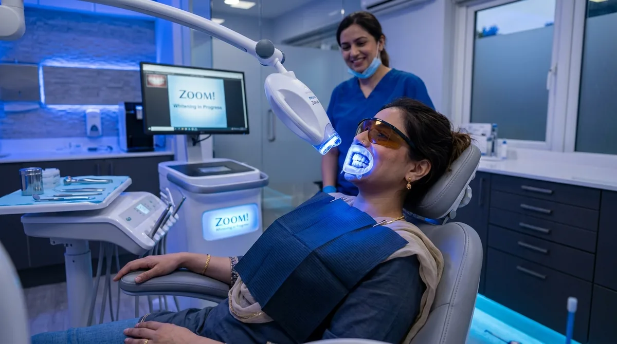 Professional in-clinic laser teeth whitening for a bright sparkling smile in Rahim Yar Khan